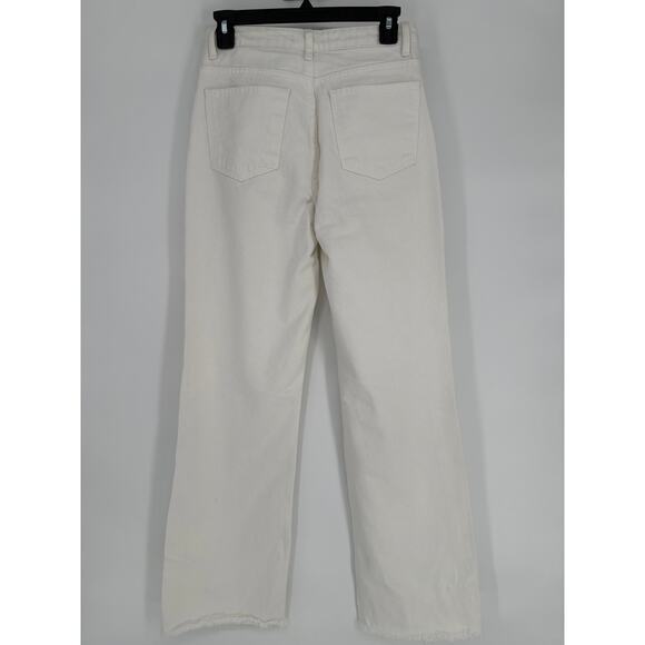 Trendyol Collection White Ripped High Waist Wide Leg Loose fit Jeans Size 6 
US - Picture 2 of 7